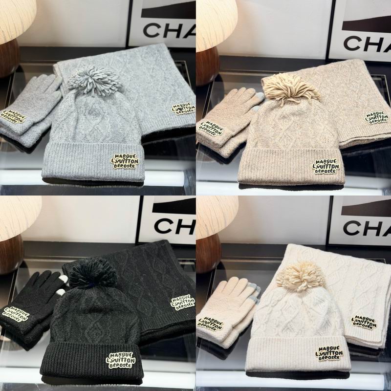 LV scarf hat gloves dx04